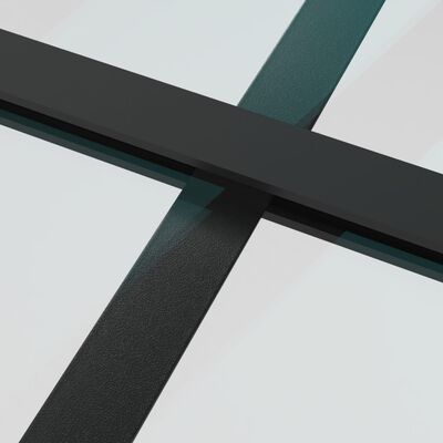 vidaXL fekete matt üveg és alumínium beltéri ajtó 93 x 201,5 cm