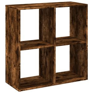 vidaXL f&uuml;st&ouml;s t&ouml;lgy szerelt fa elv&aacute;laszt&oacute; k&ouml;nyvespolc 69,5x29x69,5 cm