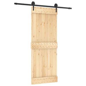 vidaXL Cs&uacute;sz&oacute; ajt&oacute; 80 x 210 cm Szil&aacute;rd Fenyőfa (Nem Kezelt)