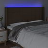 vidaXL s&ouml;t&eacute;tbarna sz&ouml;vet LED-es fejt&aacute;mla 183x16x118/128 cm