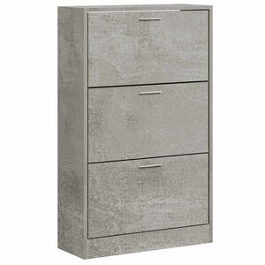 vidaXL betonsz&uuml;rke szerelt fa cipőszekr&eacute;ny 63x24x103 cm