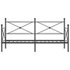 vidaXL kanapéágy matrac nélkül fekete 80x200 cm acél