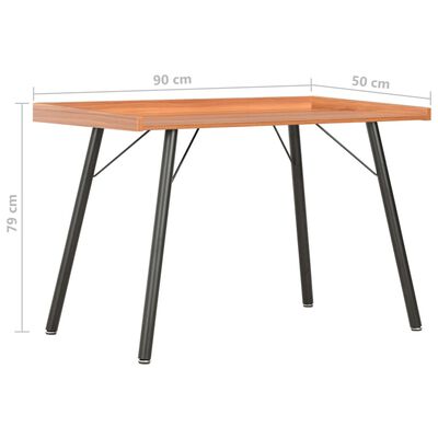 vidaXL barna íróasztal 90 x 50 x 79 cm