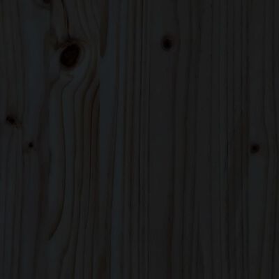 vidaXL fekete tömör fenyőfa ágy időseknek 100 x 200 cm