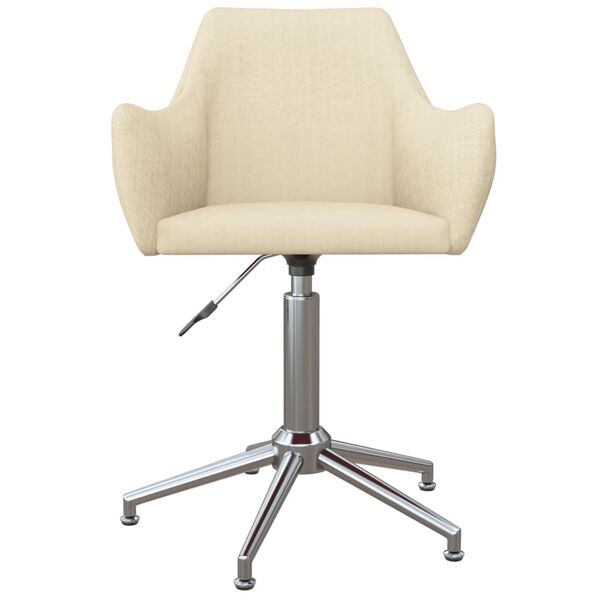 vidaXL kr&eacute;msz&iacute;nű sz&ouml;vet forg&oacute; &eacute;tkezősz&eacute;k