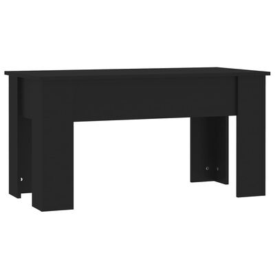 vidaXL fekete szerelt fa dohányzóasztal 101 x 49 x 52 cm