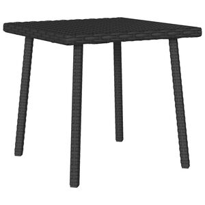 vidaXL t&eacute;glalap fekete polyrattan kerti doh&aacute;nyz&oacute;asztal 40x40x37 cm