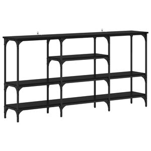 vidaXL Konzolasztal Musta tammi 160 x 29 x 80 cm Szerelt fa