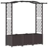 vidaXL Magas&iacute;tott &Aacute;gy Trellis-szel &eacute;s Tetővel Barna 164 x 40 x 138 cm