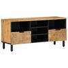 vidaXL barna t&ouml;m&ouml;r mang&oacute;fa TV-szekr&eacute;ny 100 x 33 x 46 cm