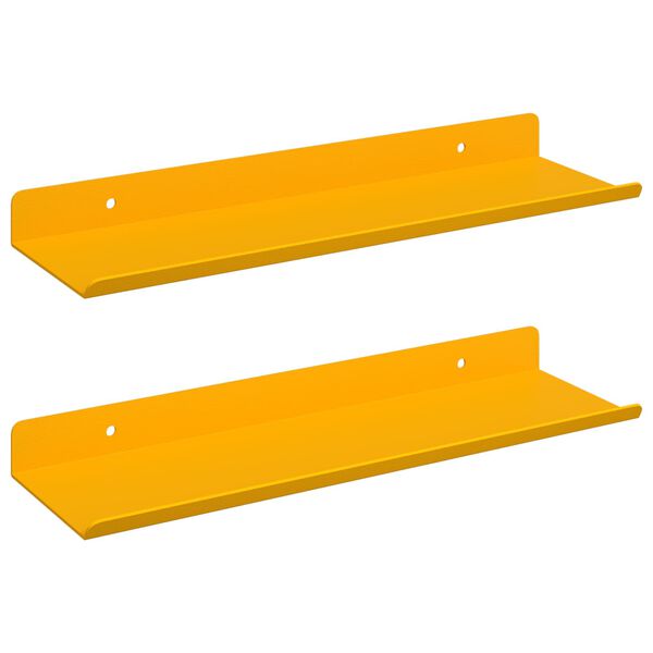 vidaXL Lebegő polc 2 pcs Must&aacute;r s&aacute;rga 30 x 9 x 2,5 cm Ac&eacute;l