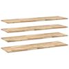 vidaXL 4 db kezeletlen t&ouml;m&ouml;r ak&aacute;cfa f&uuml;ggőpolc 160 x 40 x 2 cm