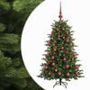 vidaXL Műkar&aacute;csonyfa g&ouml;mbbel 120 cm 150 LED Meleg feh&eacute;r PVC &eacute;s f&eacute;m