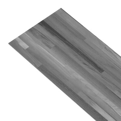 vidaXL csíkos szürke 3 mm-es öntapadó PVC padlóburkolat 4,46 m²