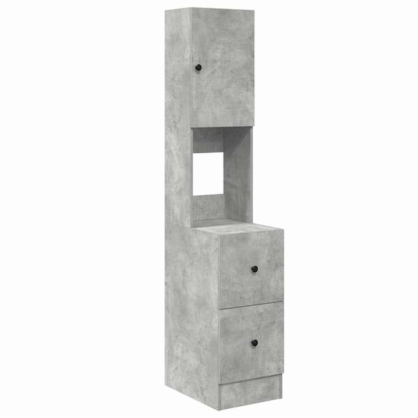 vidaXL Konyhaszekr&eacute;ny fi&oacute;kkal ajt&oacute;val Sz&uuml;rke 35 x 50 x 180 cm Faanyag