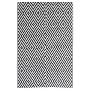 vidaXL k&uuml;lt&eacute;ri szőnyeg ARAKIL fekete 140x200 cm PP