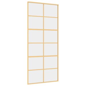 vidaXL aranysz&iacute;nű &aacute;tl&aacute;tsz&oacute; ESG &uuml;veg &eacute;s alum&iacute;nium tol&oacute;ajt&oacute; 90 x 205 cm