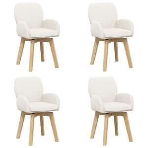 vidaXL Forg&oacute;s &Eacute;tkezős Sz&eacute;kek 4 db Boucl&eacute; Kr&eacute;msz&iacute;nű 54 x 58 x 87 cm