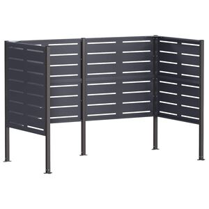 vidaXL Kuk&aacute;sl&aacute;da k&eacute;pernyő 167 x 85 x 113 cm Ac&eacute;l Antracitsz&uuml;rke
