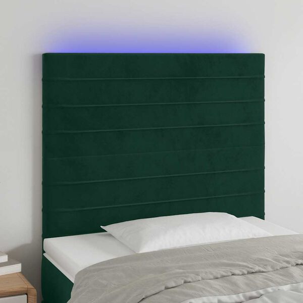 vidaXL s&ouml;t&eacute;tz&ouml;ld b&aacute;rsony LED-es fejt&aacute;mla 80x5x118/128 cm