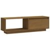 vidaXL m&eacute;zbarna t&ouml;m&ouml;r fenyőfa TV-szekr&eacute;ny 110 x 30 x 33,5 cm
