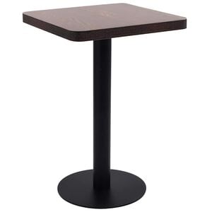 vidaXL s&ouml;t&eacute;tbarna MDF bisztr&oacute;asztal 50 x 50 cm