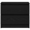 vidaXL &Eacute;jjeliszekr&eacute;ny fi&oacute;kkal Fekete t&ouml;lgy 50 x 40 x 43,5 cm Faanyag