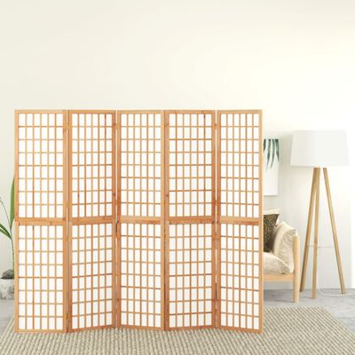 vidaXL 5-paneles japán stílusú összecsukható paraván 200 x 170 cm