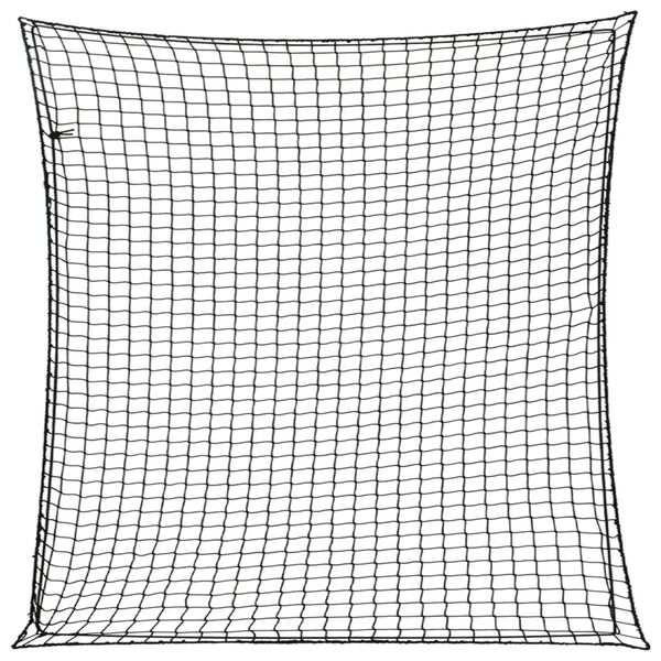 vidaXL fekete polipropil&eacute;n ut&aacute;nfut&oacute;h&aacute;l&oacute; elasztikus k&ouml;t&eacute;llel 3 x 3 m