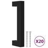vidaXL 20 db fekete rozsdamentes ac&eacute;l szekr&eacute;nyfoganty&uacute; 96 mm