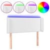 vidaXL feh&eacute;r műbőr LED-es fejt&aacute;mla 103x16x78/88 cm