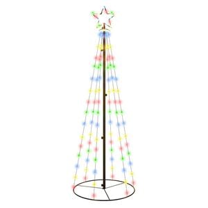vidaXL k&uacute;p alak&uacute; kar&aacute;csonyfa 108 sz&iacute;nes LED-del 70 x 180 cm