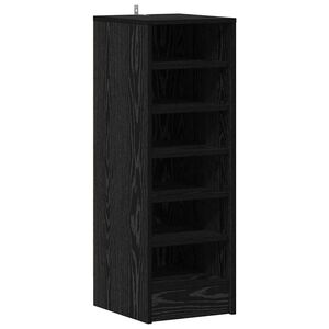 vidaXL Cipőszekr&eacute;ny 32 x 35 x 90 cm Szerelt Fa Fekete T&ouml;lgy