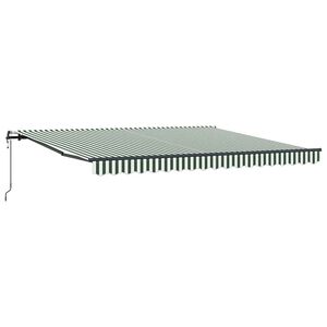 vidaXL Beh&uacute;zhat&oacute; napellenző Z&ouml;ld &eacute;s Feh&eacute;r 400 &times; 300 cm