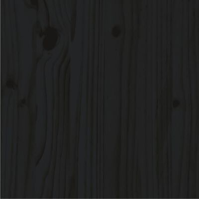 vidaXL fekete tömör fenyőfa ágykeret 120 x 200 cm