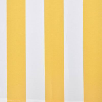 vidaXL feltekerhető napellenző, sárga és fehér, 300 cm