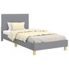 vidaXL Gyerek&aacute;gy kerettel fejt&aacute;ml&aacute;val Vil&aacute;gossz&uuml;rke 90 x 190 cm sz&ouml;vet