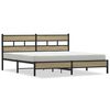 vidaXL sonoma t&ouml;lgy sz&iacute;nű f&eacute;m &aacute;gykeret matrac n&eacute;lk&uuml;l 193 x 203 cm