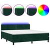 vidaXL s&ouml;t&eacute;tz&ouml;ld b&aacute;rsony rug&oacute;s &eacute;s LED-es &aacute;gy matraccal 180x200 cm