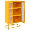 vidaXL Highboard Mustársárga 68x39x123 cm Acél