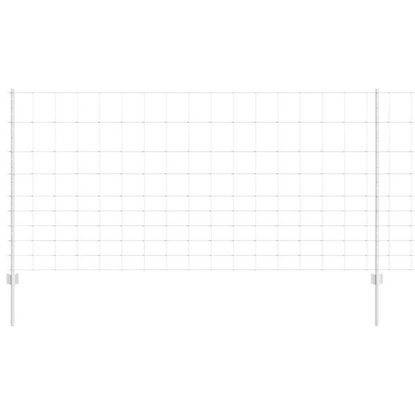 vidaXL Ker&iacute;t&eacute;s oszlopokkal Ez&uuml;st 1,2 x 25 m Ac&eacute;l