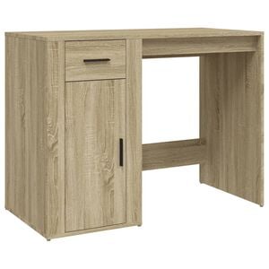 vidaXL sonoma t&ouml;lgy sz&iacute;nű szerelt fa &iacute;r&oacute;asztal 100 x 49 x 75 cm