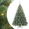 vidaXL Mű kar&aacute;csonyfa 300 LED-del &aacute;llv&aacute;nnyal Z&ouml;ld 210 cm PE &eacute;s PVC