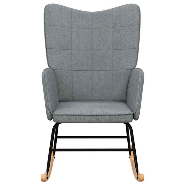 vidaXL világosszürke szövet hintaszék