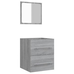 vidaXL sz&uuml;rke sonoma sz&iacute;nű t&uuml;kr&ouml;s f&uuml;rdőszobaszekr&eacute;ny 41 x 38,5 x 48 cm