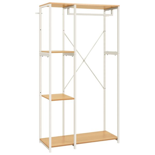 vidaXL feh&eacute;r, t&ouml;lgysz&iacute;nű f&eacute;m &eacute;s forg&aacute;cslap szekr&eacute;ny 90x40x167 cm