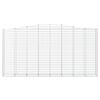 vidaXL 10 db íves horganyzott vas gabion kosár 400x50x200/220 cm