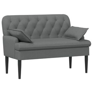 vidaXL Gombra tűz&ouml;tt loveseat S&ouml;t&eacute;tsz&uuml;rke 111 x 68 x 80 cm Sz&ouml;vet