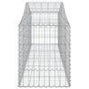 vidaXL 4 db &iacute;ves horganyzott vas gabion kos&aacute;r 200x50x60/80 cm