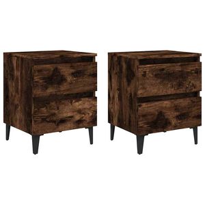 vidaXL 2 db f&uuml;st&ouml;s t&ouml;lgy sz&iacute;nű &eacute;jjeliszekr&eacute;ny f&eacute;ml&aacute;bakkal 40x35x50 cm